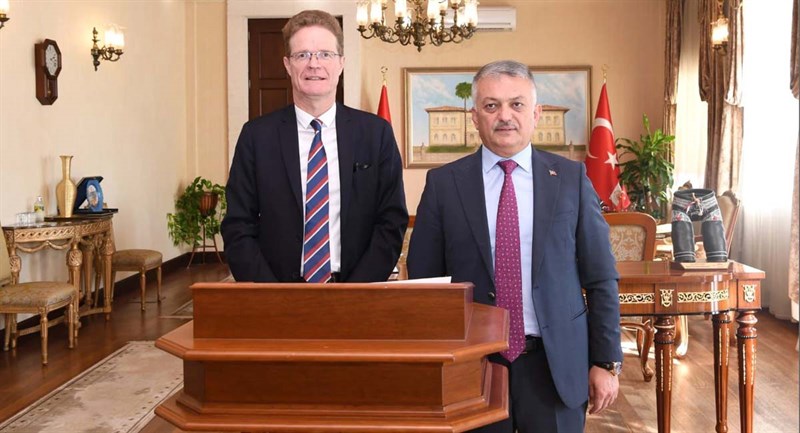 01 AB Türkiye Delegasyonu Başkanı Büyükelçi Meyer Landrut, Vali Yazıcı’yı Ziyaret Etti